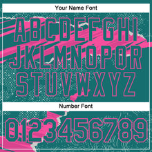 Charger l'image dans la galerie, Custom Stitched Teal Pink 3D Pattern Design Torn Paper Style Sports Pullover Sweatshirt Hoodie