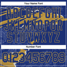 Charger l'image dans la galerie, Custom Stitched Royal Old Gold 3D Pattern Design Torn Paper Style Sports Pullover Sweatshirt Hoodie