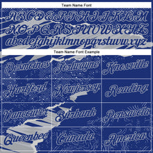 Charger l'image dans la galerie, Custom Stitched Royal Gray 3D Pattern Design Torn Paper Style Sports Pullover Sweatshirt Hoodie