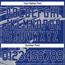 Charger l'image dans la galerie, Custom Stitched Royal Gray 3D Pattern Design Torn Paper Style Sports Pullover Sweatshirt Hoodie