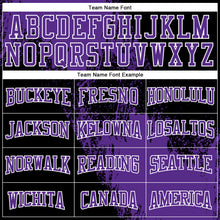 Laden Sie das Bild in den Galerie-Viewer, Custom Stitched Black Purple-White 3D Pattern Design Abstract Brush Stroke Sports Pullover Sweatshirt Hoodie