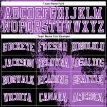 Laden Sie das Bild in den Galerie-Viewer, Custom Stitched Black Medium Purple-White 3D Pattern Design Abstract Brush Stroke Sports Pullover Sweatshirt Hoodie