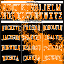 Laden Sie das Bild in den Galerie-Viewer, Custom Stitched Black Bay Orange-White 3D Pattern Design Abstract Brush Stroke Sports Pullover Sweatshirt Hoodie