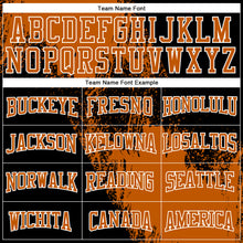 Laden Sie das Bild in den Galerie-Viewer, Custom Stitched Black Texas Orange-White 3D Pattern Design Abstract Brush Stroke Sports Pullover Sweatshirt Hoodie