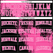 Laden Sie das Bild in den Galerie-Viewer, Custom Stitched Black Pink-White 3D Pattern Design Abstract Brush Stroke Sports Pullover Sweatshirt Hoodie