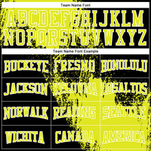 Laden Sie das Bild in den Galerie-Viewer, Custom Stitched Black Neon Yellow-White 3D Pattern Design Abstract Brush Stroke Sports Pullover Sweatshirt Hoodie