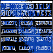 Laden Sie das Bild in den Galerie-Viewer, Custom Stitched Black Thunder Blue-White 3D Pattern Design Abstract Brush Stroke Sports Pullover Sweatshirt Hoodie