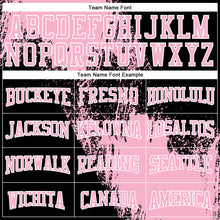 Laden Sie das Bild in den Galerie-Viewer, Custom Stitched Black Light Pink-White 3D Pattern Design Abstract Brush Stroke Sports Pullover Sweatshirt Hoodie