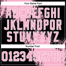 Laden Sie das Bild in den Galerie-Viewer, Custom Stitched Black Light Pink-White 3D Pattern Design Abstract Brush Stroke Sports Pullover Sweatshirt Hoodie