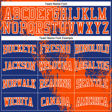 Laden Sie das Bild in den Galerie-Viewer, Custom Stitched Royal Orange-White 3D Pattern Design Abstract Brush Stroke Sports Pullover Sweatshirt Hoodie