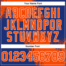 Laden Sie das Bild in den Galerie-Viewer, Custom Stitched Royal Orange-White 3D Pattern Design Abstract Brush Stroke Sports Pullover Sweatshirt Hoodie