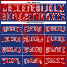 Laden Sie das Bild in den Galerie-Viewer, Custom Stitched Royal Red-White 3D Pattern Design Abstract Brush Stroke Sports Pullover Sweatshirt Hoodie