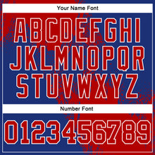 Laden Sie das Bild in den Galerie-Viewer, Custom Stitched Royal Red-White 3D Pattern Design Abstract Brush Stroke Sports Pullover Sweatshirt Hoodie