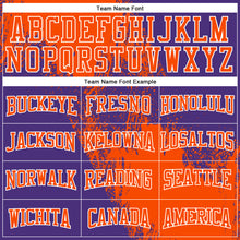 Laden Sie das Bild in den Galerie-Viewer, Custom Stitched Purple Orange-White 3D Pattern Design Abstract Brush Stroke Sports Pullover Sweatshirt Hoodie