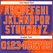 Laden Sie das Bild in den Galerie-Viewer, Custom Stitched Purple Orange-White 3D Pattern Design Abstract Brush Stroke Sports Pullover Sweatshirt Hoodie