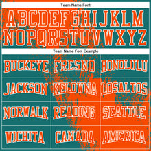 Laden Sie das Bild in den Galerie-Viewer, Custom Stitched Teal Orange-White 3D Pattern Design Abstract Brush Stroke Sports Pullover Sweatshirt Hoodie