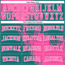 Laden Sie das Bild in den Galerie-Viewer, Custom Stitched Teal Pink-White 3D Pattern Design Abstract Brush Stroke Sports Pullover Sweatshirt Hoodie