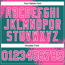 Laden Sie das Bild in den Galerie-Viewer, Custom Stitched Teal Pink-White 3D Pattern Design Abstract Brush Stroke Sports Pullover Sweatshirt Hoodie