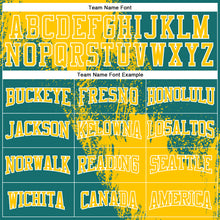 Laden Sie das Bild in den Galerie-Viewer, Custom Stitched Teal Yellow-White 3D Pattern Design Abstract Brush Stroke Sports Pullover Sweatshirt Hoodie