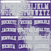 Laden Sie das Bild in den Galerie-Viewer, Custom Stitched Purple Gray-White 3D Pattern Design Abstract Brush Stroke Sports Pullover Sweatshirt Hoodie