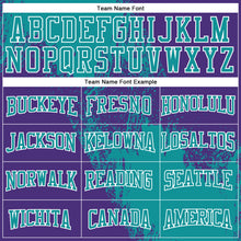 Laden Sie das Bild in den Galerie-Viewer, Custom Stitched Purple Teal-White 3D Pattern Design Abstract Brush Stroke Sports Pullover Sweatshirt Hoodie