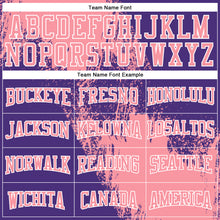 Laden Sie das Bild in den Galerie-Viewer, Custom Stitched Purple Medium Pink-White 3D Pattern Design Abstract Brush Stroke Sports Pullover Sweatshirt Hoodie