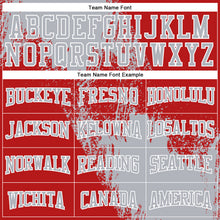 Laden Sie das Bild in den Galerie-Viewer, Custom Stitched Red Gray-White 3D Pattern Design Abstract Brush Stroke Sports Pullover Sweatshirt Hoodie