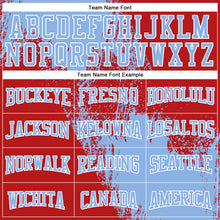 Laden Sie das Bild in den Galerie-Viewer, Custom Stitched Red Light Blue-White 3D Pattern Design Abstract Brush Stroke Sports Pullover Sweatshirt Hoodie