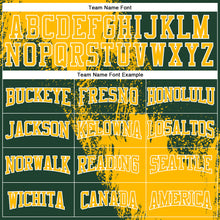 Laden Sie das Bild in den Galerie-Viewer, Custom Stitched Green Gold-White 3D Pattern Design Abstract Brush Stroke Sports Pullover Sweatshirt Hoodie