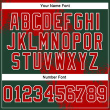 Laden Sie das Bild in den Galerie-Viewer, Custom Stitched Green Red-White 3D Pattern Design Abstract Brush Stroke Sports Pullover Sweatshirt Hoodie