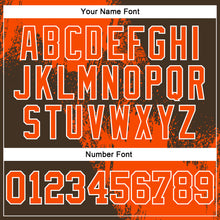 Laden Sie das Bild in den Galerie-Viewer, Custom Stitched Brown Orange-White 3D Pattern Design Abstract Brush Stroke Sports Pullover Sweatshirt Hoodie