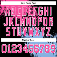 Laden Sie das Bild in den Galerie-Viewer, Custom Stitched Black Pink-Light Blue 3D Pattern Design Abstract Brush Stroke Sports Pullover Sweatshirt Hoodie