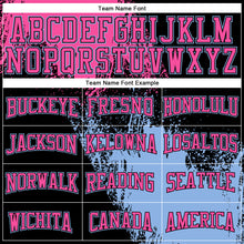 Laden Sie das Bild in den Galerie-Viewer, Custom Stitched Black Pink-Light Blue 3D Pattern Design Abstract Brush Stroke Sports Pullover Sweatshirt Hoodie