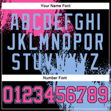 Laden Sie das Bild in den Galerie-Viewer, Custom Stitched Black Pink-Light Blue 3D Pattern Design Abstract Brush Stroke Sports Pullover Sweatshirt Hoodie