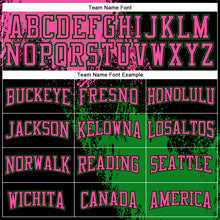 Laden Sie das Bild in den Galerie-Viewer, Custom Stitched Black Pink-Grass Green 3D Pattern Design Abstract Brush Stroke Sports Pullover Sweatshirt Hoodie