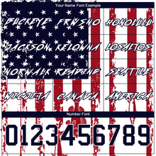 Charger l'image dans la galerie, Custom White Navy-Red 3D American Flag And Fish Hook Fishing Sports Pullover Sweatshirt Hoodie