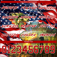 Charger l'image dans la galerie, Custom Navy Red-White 3D American Flag And Smallmouth Bass Fish Fishing Sports Pullover Sweatshirt Hoodie