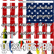 Загрузить изображение в средство просмотра галереи, Custom White US Navy Blue Red-Black 3D American Flag And Fish Hook Fishing Bait Sports Pullover Sweatshirt Hoodie