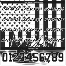 Загрузить изображение в средство просмотра галереи, Custom Black White 3D American Flag And Fish Fishing Sports Pullover Sweatshirt Hoodie