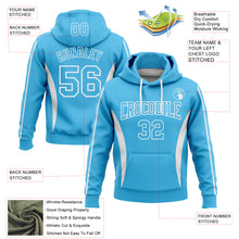 Загрузить изображение в средство просмотра галереи, Custom Stitched Sky Blue White 3D Pattern Design Color Blocking Stripe Sports Pullover Sweatshirt Hoodie