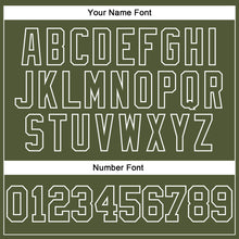 Load image into Gallery viewer, Custom Stitched Olive White 3D Pattern Design Contrast Color Stripe Sports Pullover Sweatshirt Hoodie