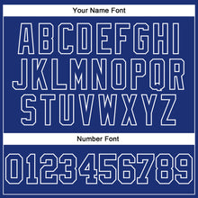 Load image into Gallery viewer, Custom Stitched Royal White 3D Pattern Design Contrast Color Stripe Sports Pullover Sweatshirt Hoodie