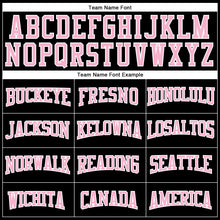 Load image into Gallery viewer, Custom Stitched Black Light Pink-White 3D Pattern Design Segmentation Patchwork Stripe Sports Pullover Sweatshirt Hoodie