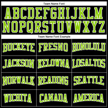 Load image into Gallery viewer, Custom Stitched Black Neon Green-White 3D Pattern Design Segmentation Patchwork Stripe Sports Pullover Sweatshirt Hoodie