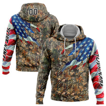 Charger l'image dans la galerie, Custom Camo Black-White 3D American Flag Hunting Sports Pullover Sweatshirt Hoodie