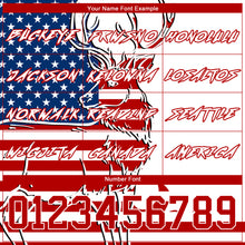 Charger l'image dans la galerie, Custom White Red-US Navy Blue 3D American Flag And Deer Hunting Sports Pullover Sweatshirt Hoodie