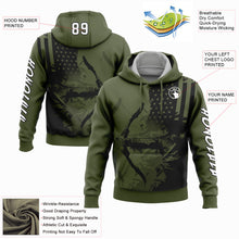 Charger l'image dans la galerie, Custom Olive White-Black 3D American Flag And Bow Hunter Hunting Sports Pullover Sweatshirt Hoodie