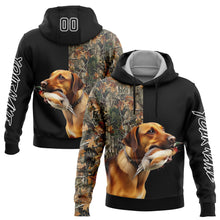 Laden Sie das Bild in den Galerie-Viewer, Custom Black White 3D Pheasant Hunting With Dog Sports Pullover Sweatshirt Hoodie