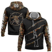 Laden Sie das Bild in den Galerie-Viewer, Custom Black White-Camo 3D Duck Gun Hunting Sports Pullover Sweatshirt Hoodie
