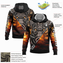 Charger l'image dans la galerie, Custom Black White 3D Wild Boar Arrow Hunting Sports Pullover Sweatshirt Hoodie
